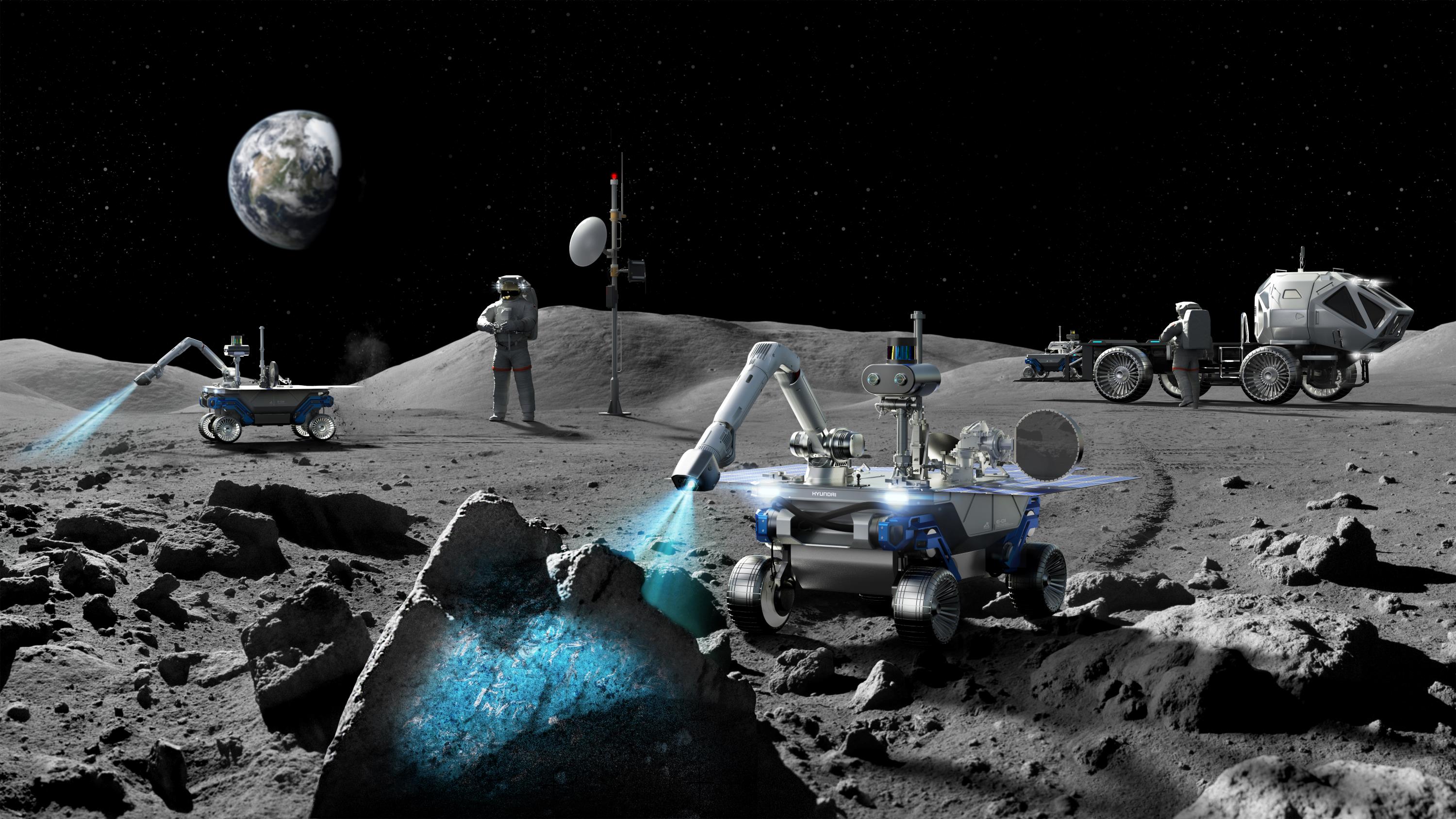 Hyundai pracuje na vývoji lunárneho prieskumného vozidla